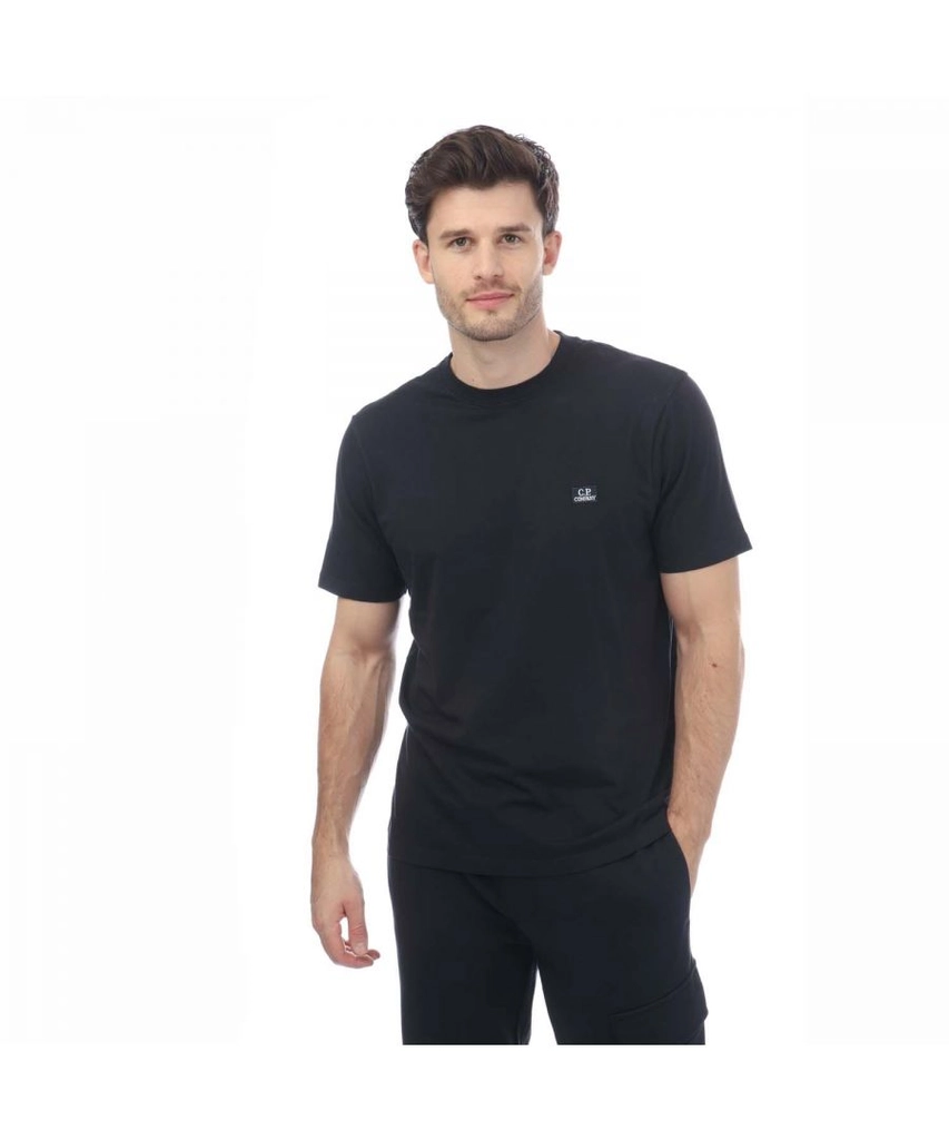 CP Company Mens 30/1 Jersey Logo T-Shirt in Navy Cotton - Size 2XL